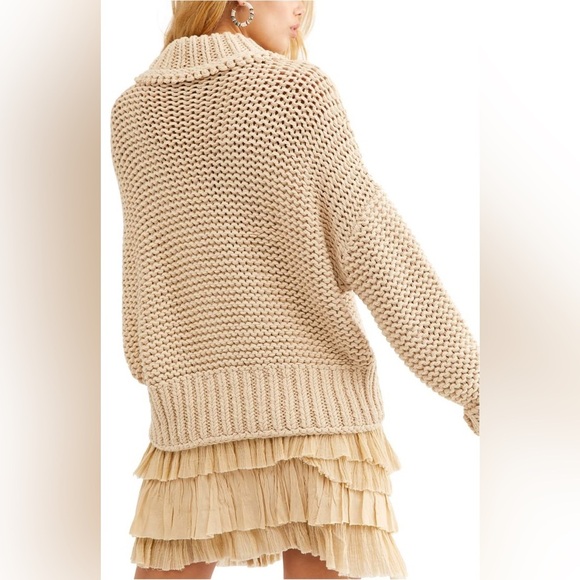 Free People My Only Sunshine Cropped Pullover Sweater- Medium - Picture 4 of 7